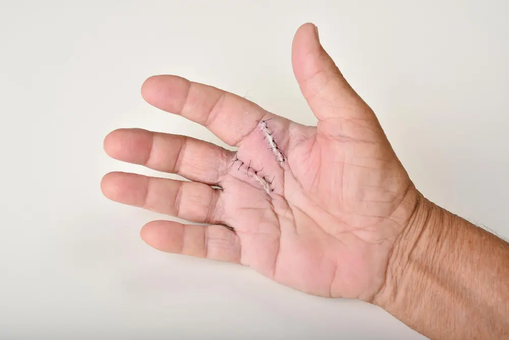 A hand after finger transplant 