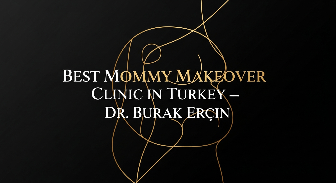 Black and gold promotional graphic with elegant gold line-art silhouette of a woman's body and bold text reading 